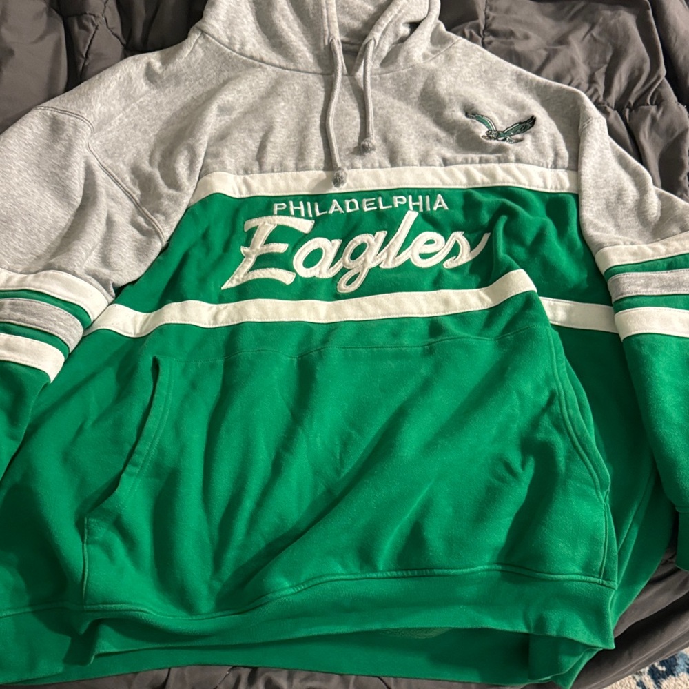 Big & Tall Mitchell & Ness Throwback Philadelphia Eagles Hoodie